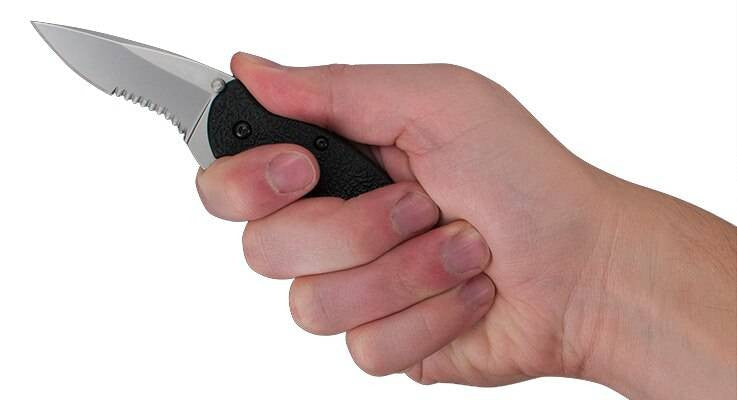 Kershaw Knives Scallion Black Serrated Edge Knife