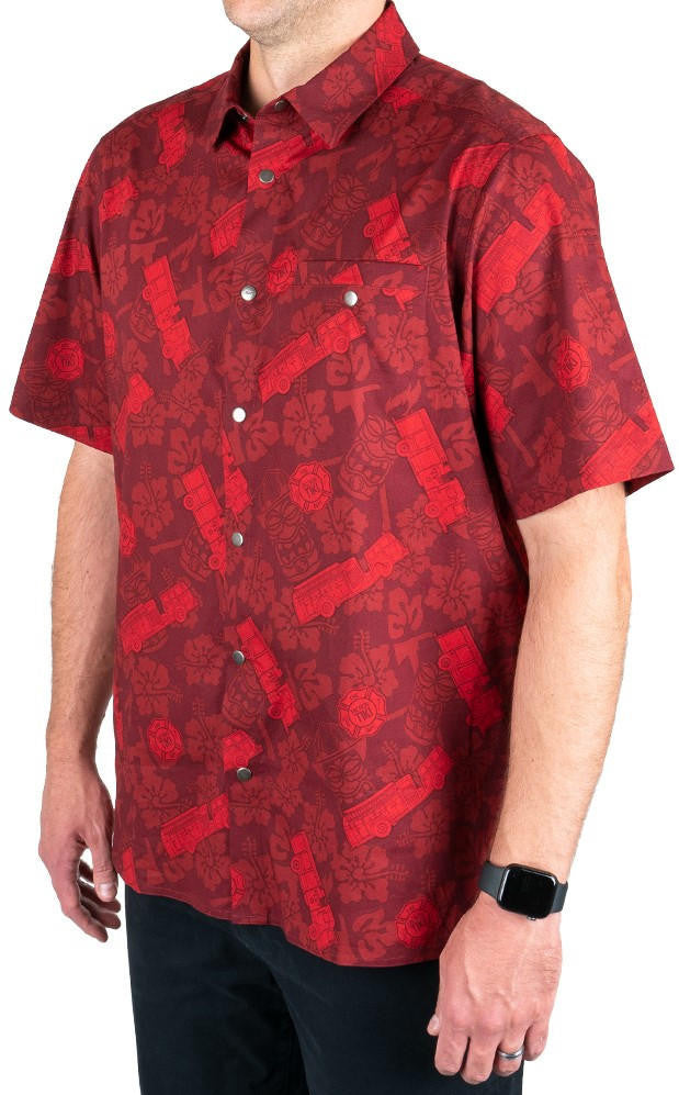 LA Police Gear Fire Tactical Tiki™ Short Sleeve Button Up Shirt