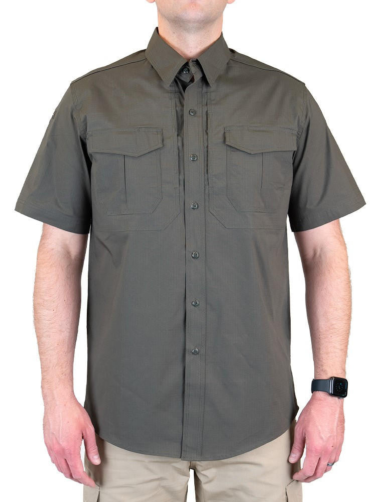 LA Police Gear Men's Short Sleeve Battle Rattle Stretch Field Shirt