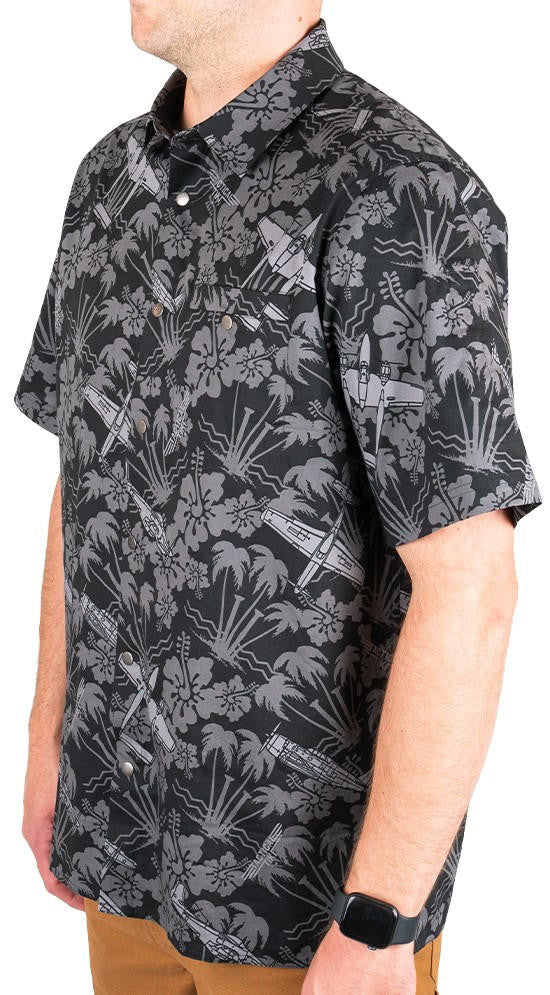 LA Police Gear Plane Tactical Tiki™ Short Sleeve Button Up Shirt