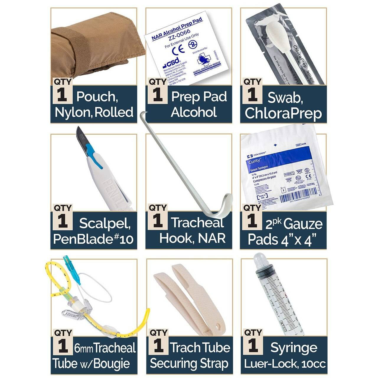 North American Rescue Cricothyroidotomy Pack 10-0052