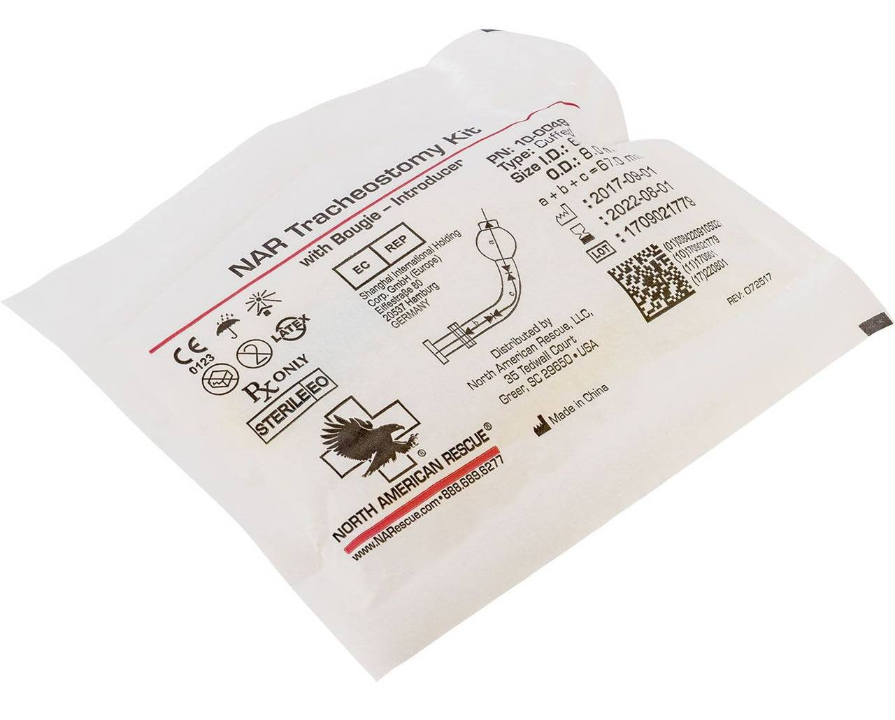 North American Rescue Tracheostomy Kit With Bougie Introducer