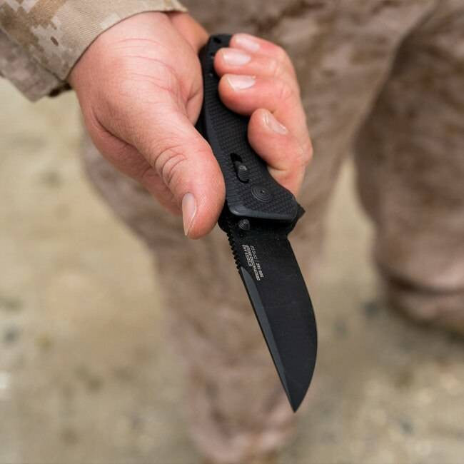 SOG SOG-TAC XR Blackout Folding Knife