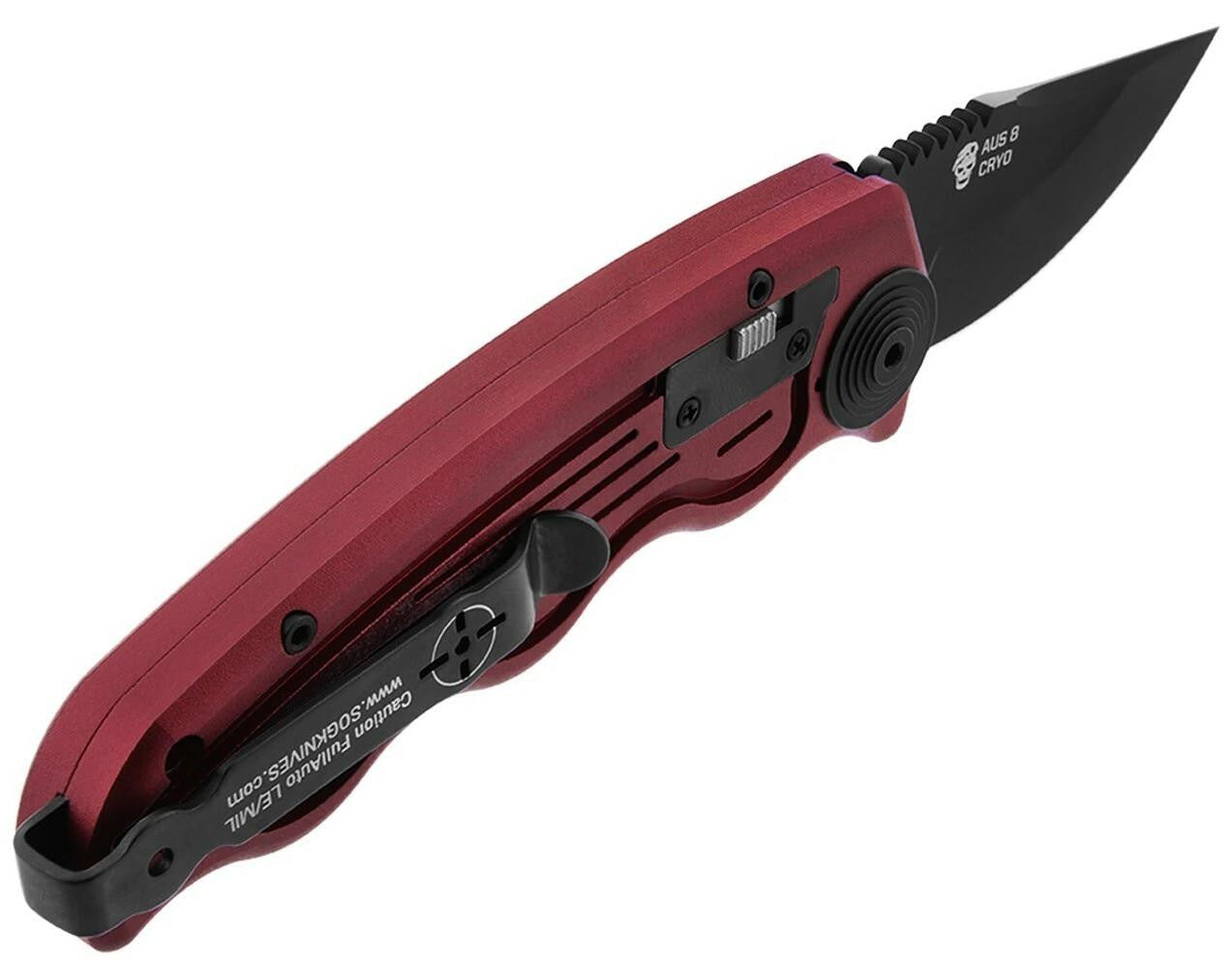SOG-TAC California Special Auto Knife - Battleship Red