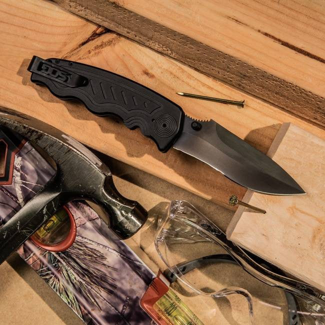 SOG Zoom Serrated Black TiNi Folding Knife