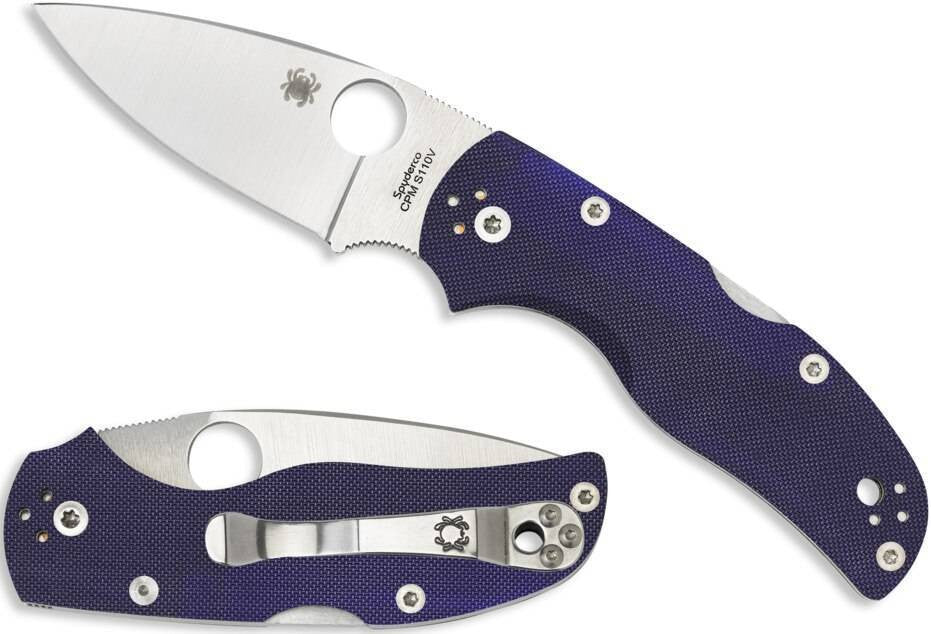 Spyderco Native 5 G-10 Dark Blue CPM S110V Plain Edge Knife