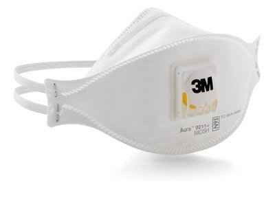  3M 9211+ Aura N95 Cool Flow Particulate Respirator - 10 Pack
