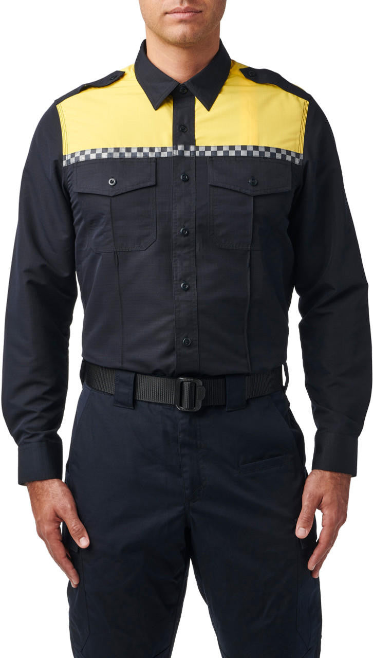  5.11 Tactical Men's Fast-Tac Hi-Vis Long Sleeve Uniform Shirt 72525