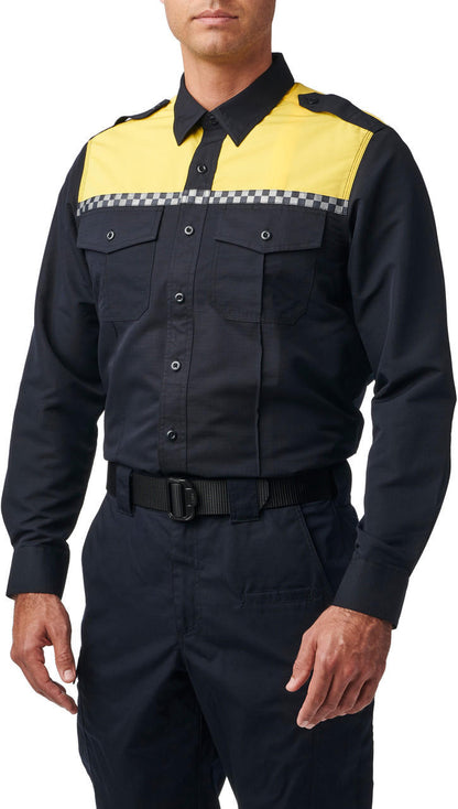  5.11 Tactical Men's Fast-Tac Hi-Vis Long Sleeve Uniform Shirt 72525