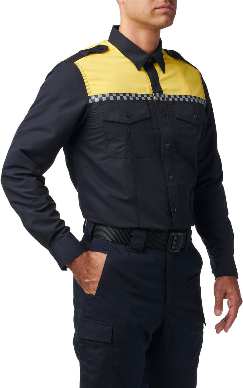  5.11 Tactical Men's Fast-Tac Hi-Vis Long Sleeve Uniform Shirt 72525