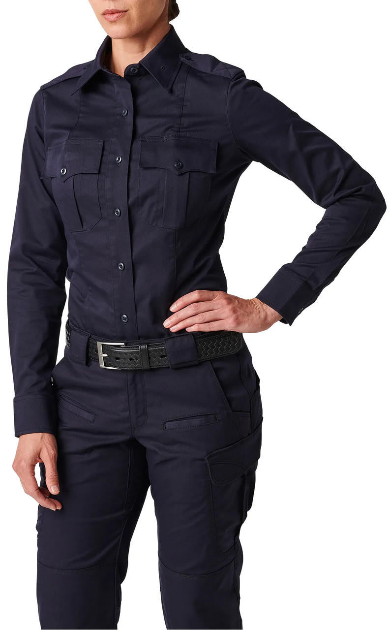  5.11 Tactical Women's NYPD Stryke Twill Long Sleeve Uniform Shirt 62418