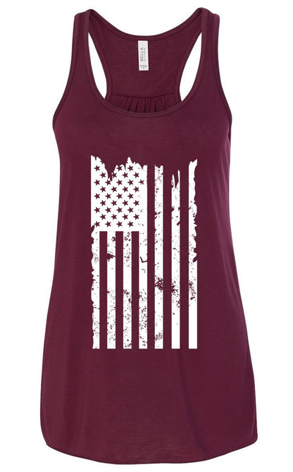  LA Police Gear Women's Distressed Flag Tank