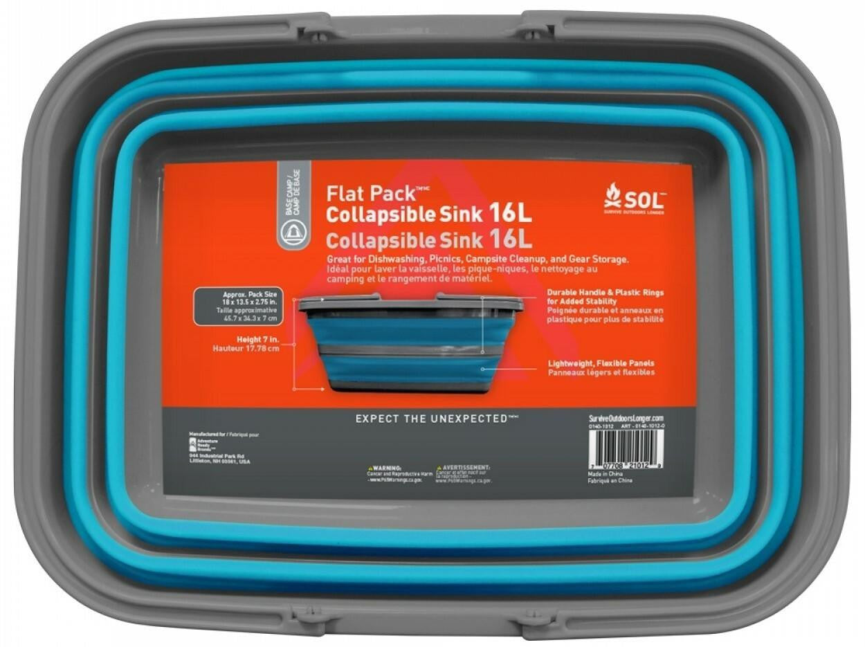  Adventure Medical Kits 16L SOL Flat Pack Sink 0140-1012