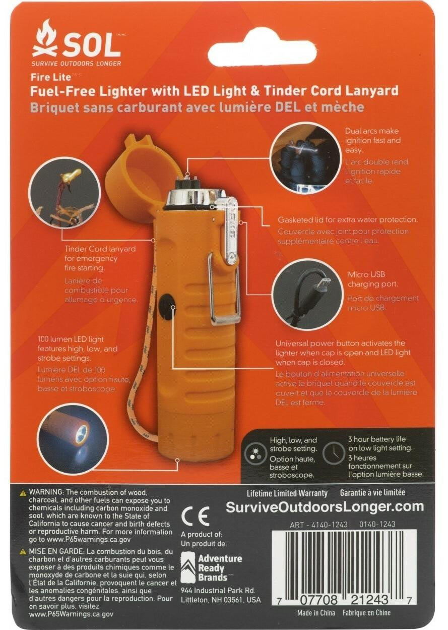  Adventure Medical Kits SOL Fire Lite Fuel Free Lighter 0140-1243