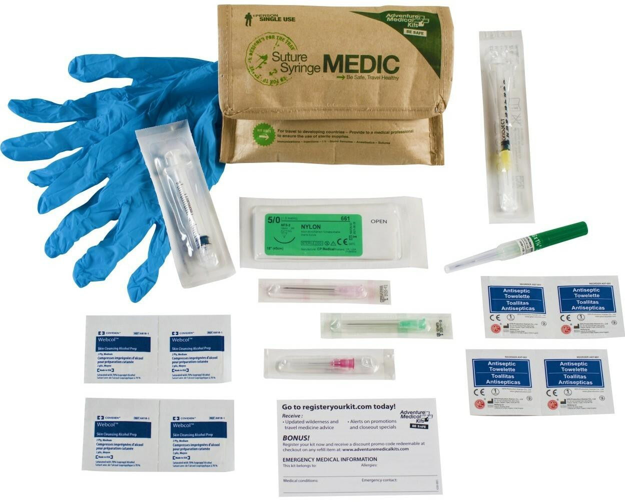  Adventure Medical Kits Travel Series Suture / Syringe Medic 0130-0468
