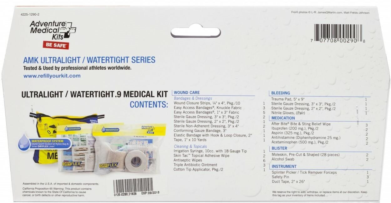  Adventure Medical Kits Ultralight / Watertight Series .9 Med Kit 0125-0290
