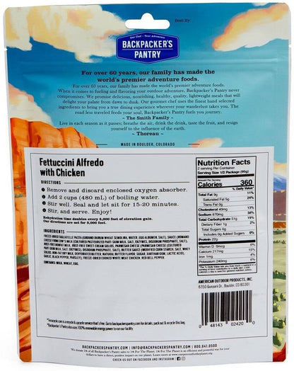  Backpacker's Pantry Fettuccini Alfredo With Chicken - 2 Servings