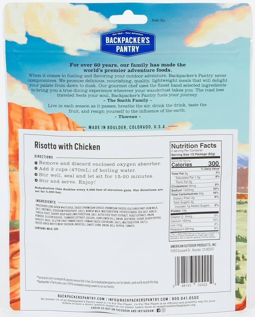  Backpacker's Pantry Risotto W/ Chicken - 2 Servings