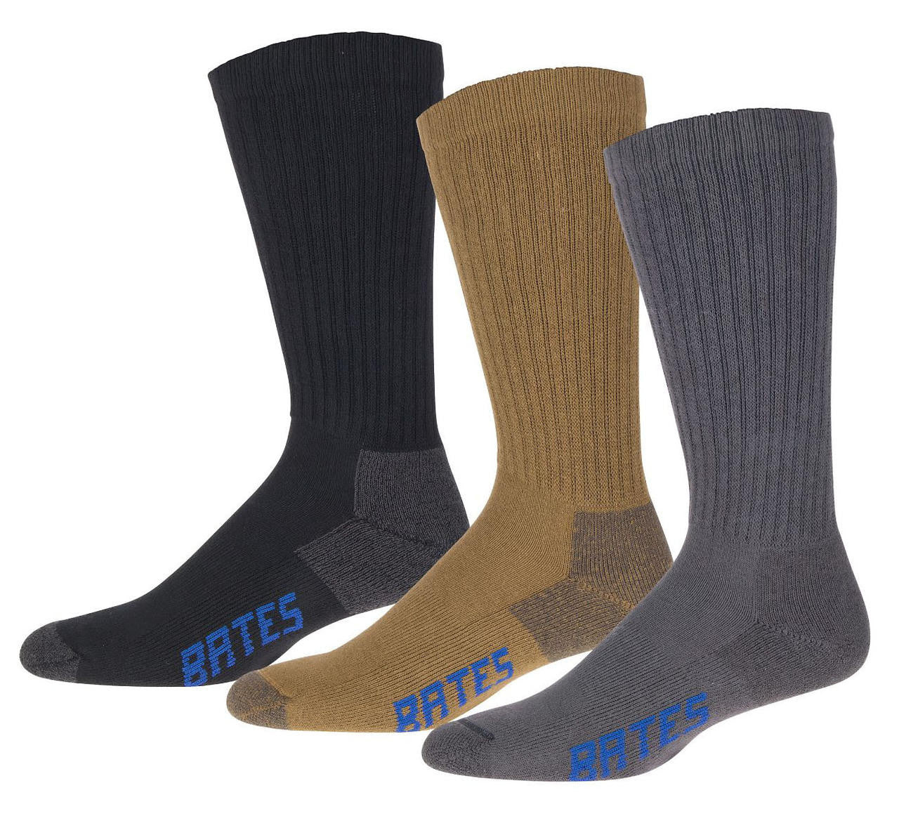  Bates 6PK Cotton Comfort Crew Sock