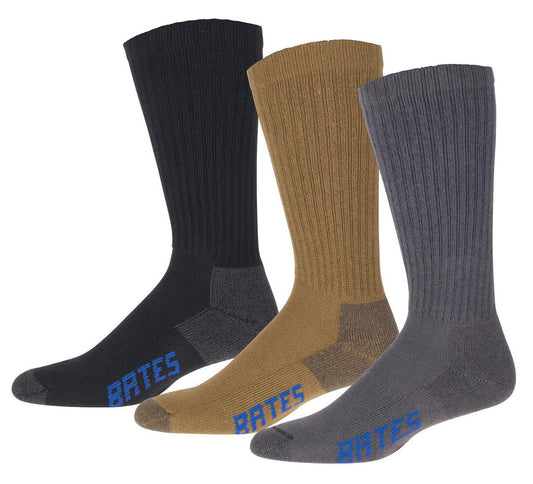  Bates 6PK Cotton Comfort Crew Sock