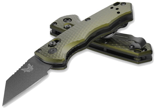  Benchmade 2950BK-2 Woodland Green Partial Immunity Wharncliffe Tactical EDC Folding Knife