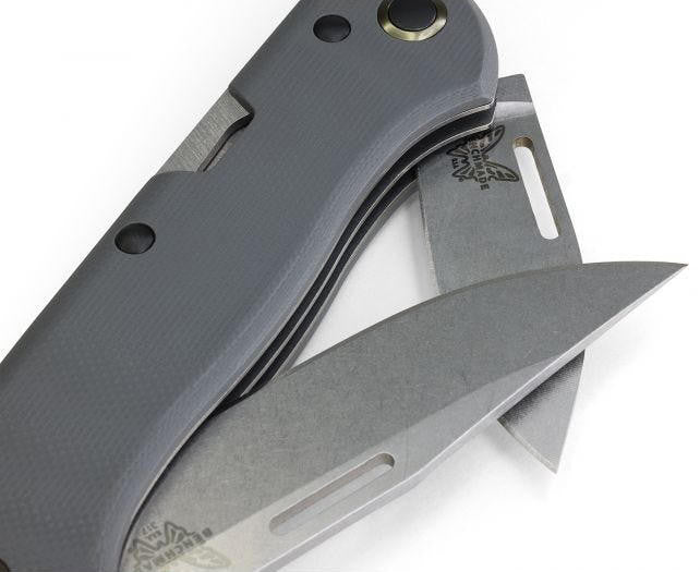  Benchmade 317 Grey Weekender Clip-Point Multi-Blade Folding Pocket Knife