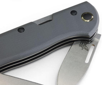  Benchmade 317 Grey Weekender Clip-Point Multi-Blade Folding Pocket Knife