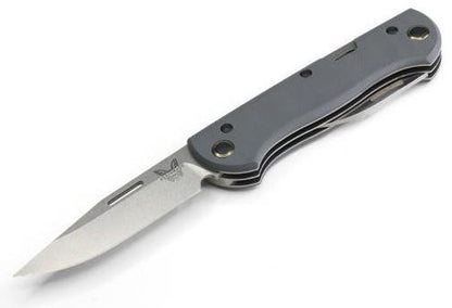  Benchmade 317 Grey Weekender Clip-Point Multi-Blade Folding Pocket Knife