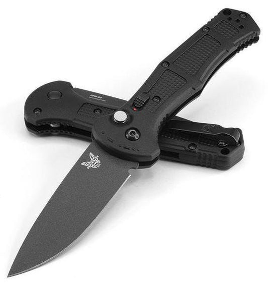  Benchmade 9070BK Black Claymore Drop-Point Push-Button Automatic Knife