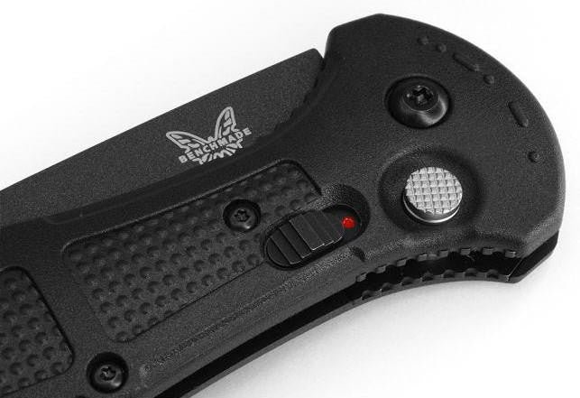  Benchmade 9070BK Black Claymore Drop-Point Push-Button Automatic Knife