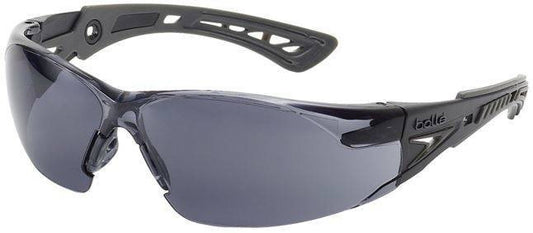  Bolle Rush+ Safety Glasses With Smoke PC ASAF Platinum Lenses