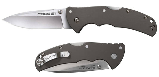  Cold Steel Code 4 Spear Point Plain Edge Folding Knife