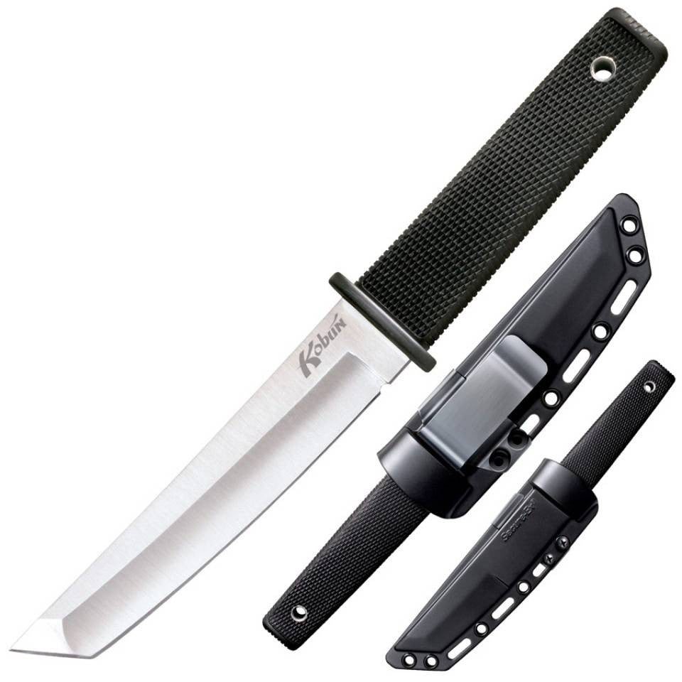  Cold Steel Kobun Black Kraton Handle Plain Edge Knife