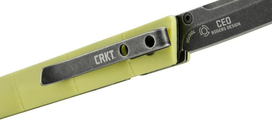  CRKT 7096YGK CEO Bamboo Low Profile Folding Knife