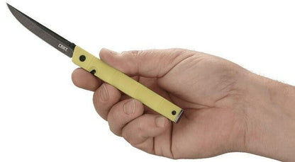  CRKT 7096YGK CEO Bamboo Low Profile Folding Knife