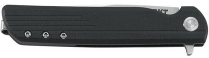  CRKT 3801 LCK + Black Drop Point Assisted Opening Flipper Folding Knife