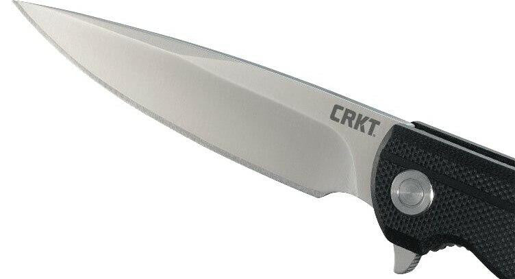  CRKT 3801 LCK + Black Drop Point Assisted Opening Flipper Folding Knife