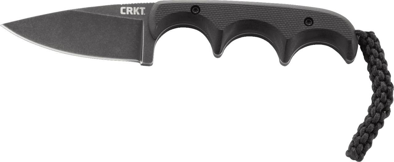  CRKT 2384K Minimalist Drop Point Compact Fixed Blade Neck Knife