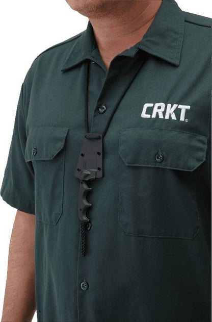  CRKT 2384K Minimalist Drop Point Compact Fixed Blade Neck Knife