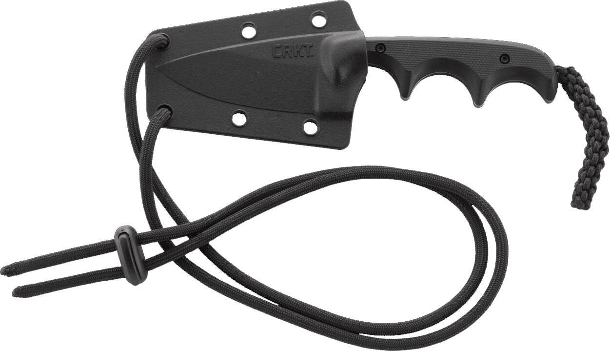  CRKT 2384K Minimalist Drop Point Compact Fixed Blade Neck Knife
