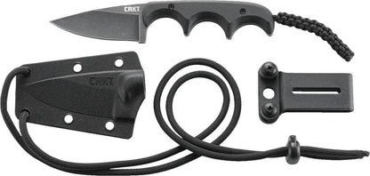  CRKT 2384K Minimalist Drop Point Compact Fixed Blade Neck Knife