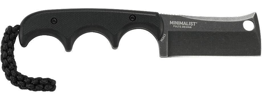  CRKT 2383K Minimalist Cleaver Blackout Compact Fixed Blade Neck Knife