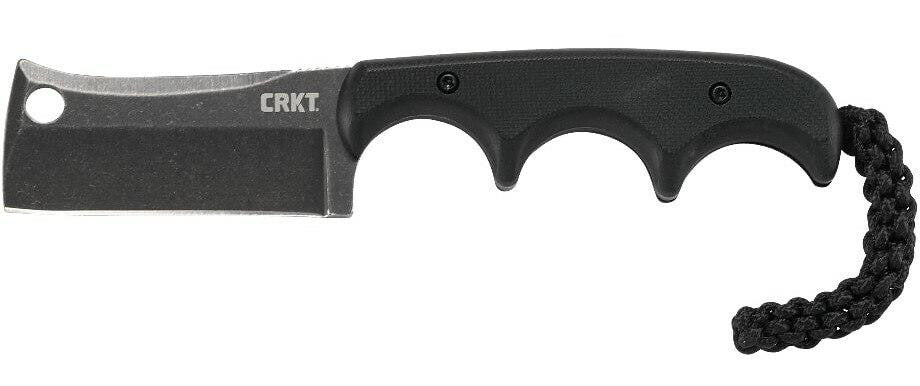  CRKT 2383K Minimalist Cleaver Blackout Compact Fixed Blade Neck Knife