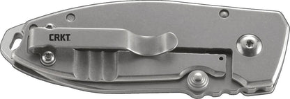 CRKT 2490 Squid Silver Drop Point Folding Knife