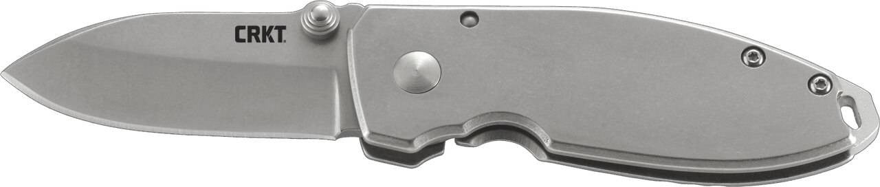  CRKT 2490 Squid Silver Drop Point Folding Knife