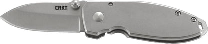  CRKT 2490 Squid Silver Drop Point Folding Knife