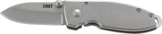  CRKT 2490 Squid Silver Drop Point Folding Knife