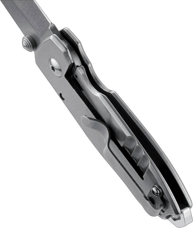  CRKT 2490 Squid Silver Drop Point Folding Knife