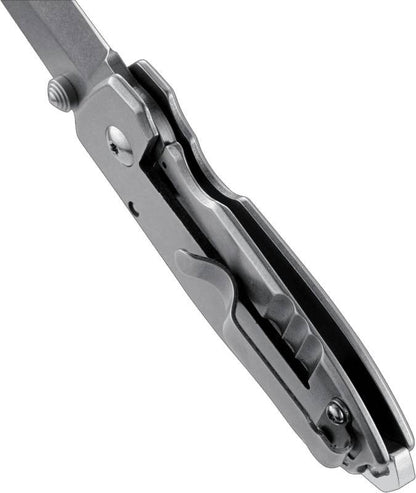  CRKT 2490 Squid Silver Drop Point Folding Knife