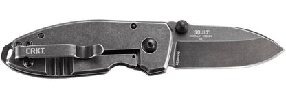  CRKT 2490KS Squid Black Stonewash Drop Point Folding Knife